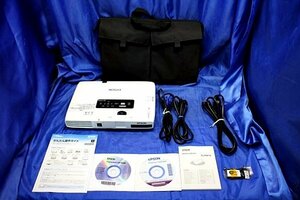 ◆輝度3000lm/0ｈ・0ｈ◆EPSON/エプソン 液晶プロジェクター ◆EB-1776W/CD・ガイド・HDMI・VGAケーブル・ケース他付◆　49395Y