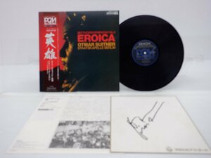 【直筆サイン？色紙付き/帯付】Beethoven /Ludwig van Beethoven「Symphony No. 3 Eroica」LP（12インチ）/Denon(OX-7202-ND)/クラシック