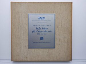 【独直輸入盤】ピエール・フルニエ「バッハ:無伴奏チェロ組曲」LP（12インチ）/Arcjiv Record(BWV 1007-1012)/クラシック