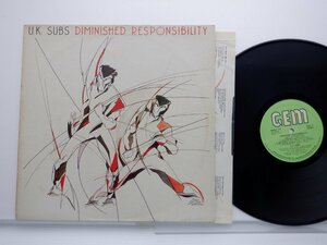 U.K.SUBS 「DIMINISHED RESPONSIBILITY」LP（12インチ）/RCA Victor(gemlp 112)/洋楽ロック