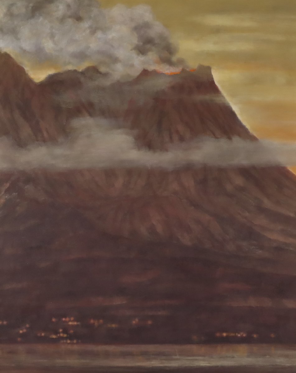 Usami Enaka Afterglow Pintura japonesa No. 40 equivalente, co-sellado, talla grande, maestro: Kawai Gyokudo, pintura de paisaje, montañas, cuadro, pintura japonesa, paisaje, Fugetsu