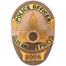 LAPD POLICE OFFICER レプリカ バッジ　アメリカ カリフォルニア ロサンゼルス市 警察 ポリス オフィサー PO 身分証 記章 制服_画像3