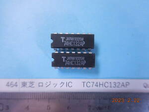 東芝 ロジックIC　 TC74HC132AP Quad 2-Input Schmitt NAND Gate 8個１組　 #464