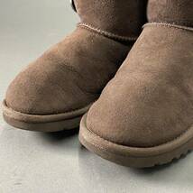 Cb2 UGG Australia アグ オーストラリア ムートンブーツ ミニ ベイリーボタン ショートブーツ 22cm シープスキン ブラウン レディース女性_画像6