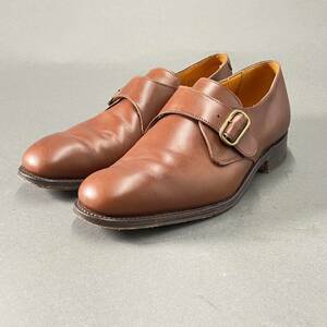 Eb9 英国製 GRENSON グレンソン SEARCHERS シングルモンクシューズ レザーシューズ 革靴 プレーントゥ 6E 24.5cm相当 メンズ 紳士靴