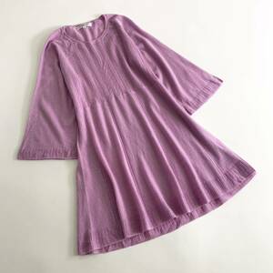 Vb11 日本製 WHOLEGARMENT ホールガーメント カシミヤニットワンピース カシミヤ100% サイズL ピンクパープル レディース ドレス dress