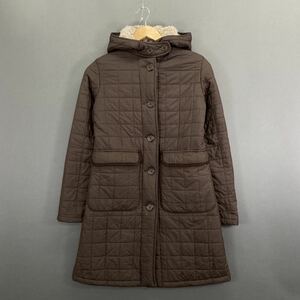 Kb22♪ MACKINTOSH マッキントッシュ ロングコート キルティングダウンコート 裏ボア◎ フード付きロングコート レディース 女性服 S相当