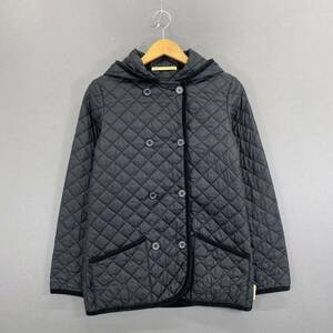 Bb22 TRADITIONAL WEATHERWEAR トラディショナルウェザーウェア フード付きキルティングコート ダブルボタン レディース 女性服 XS