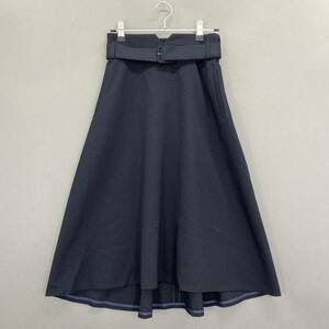 Ab27 UNITED ARROWS ユナイテッドアローズ フレアスカート ウエストベルトスカート ロングスカート サイドジップ◎ レディース 女性服 S