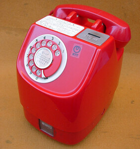 古い 赤電話 公衆電話機☆671-A1 田村電機 1974年製☆昭和レトロ　アンティーク☆ジャンク 保証なし