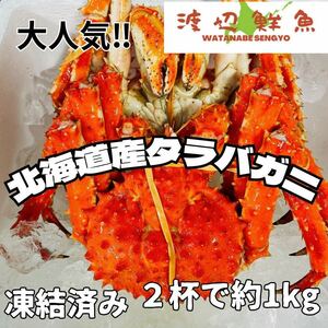 北海道グルメ！タラバガニ姿　２杯で約1kg 期間限定！甘くて美味しいタラバガニは今がチャンスです