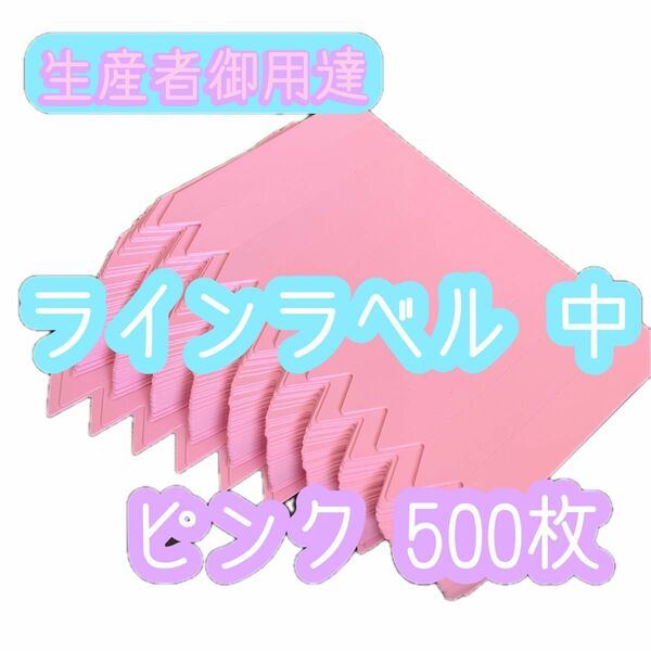 ラインラベル 中 ピンク 500枚 園芸カラーラベル 多肉植物 エケベリア