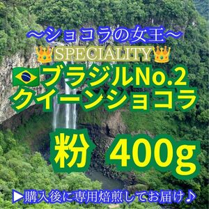 【 粉 】 ブラジル No2 クイーンショコラ 400g【83点】 スペシャルティ コーヒー 珈琲 自家焙煎 モヒロコーヒー