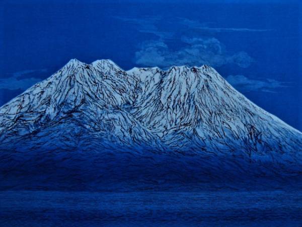 Matazo Kayama, Sakurajima dans la neige, peintures de livres d'art rares, Bonne condition, Tout neuf, encadré de haute qualité, livraison gratuite, Peinture occidentale peinture à l'huile peintre japonais, paysage, kan, peinture, peinture à l'huile, Nature, Peinture de paysage