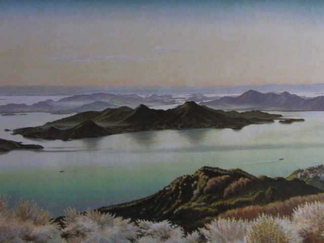 Hiroshi Nakane, [Frühling in Setouchi], Aus einer seltenen Sammlung von Rahmenkunst, Schönheitsprodukte, Neuer Rahmen inklusive, Innere, Frühling, Kirschblüten, Malerei, Ölgemälde, Natur, Landschaftsmalerei