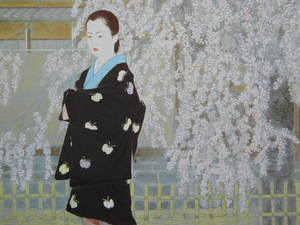 Art hand Auction Yasuaki Hori, [Hanayeri], From a rare collection of framing art, Beauty products, New frame included, interior, spring, cherry blossoms, Painting, Oil painting, Portraits