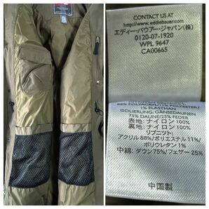 極暖 美品 EDDIE BAUER WEATHEREDGE ダウンジャケット ロング丈 撥水 透湿 防風 エディーバウアー アウトドア アウター ダウンコート DOWNの画像7