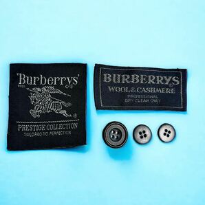 希少 純正品 Burberrys 最高級 PRESTIGE COLLECTION シェルボタン メタルボタン 金ボタン 貝ボタン バーバリー ブレザー ジャケット 紺ブレの画像3