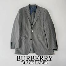 BURBERRY BLACKLABEL ピンストライプ スーツ ジャケット テーラードジャケット 日本製 三陽商会 正規品 バーバリー ブラックレーベル_画像1