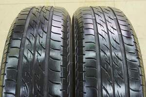 送料無料【中古】155/65R14 ブリジストン ネクストリー 21年 2本 スペア 応急