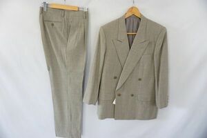 【即決】LANVIN ランバン メンズ ダブルスーツ ライトグレー系 サイズ：R48-45 【861418】