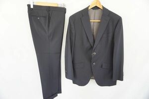 【即決】azabu tailor 麻布テーラー メンズ シングルスーツ 黒に近い濃紺系 サイズ：048A│パンツ082 【861480】