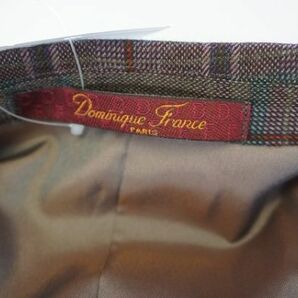 【即決】Dominique France ドミニクフランス製生地 メンズジャケットダブルチェック ブラウングレーベース 大きいサイズ 2～3L程【863149】の画像7