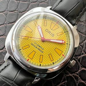 【美品・調整済】オリス ORIS ビンテージ 機械式 手巻き ウォッチ 腕時計 メンズ 中古 アンティーク 動作良好 ディズニー ミッキー NO.692