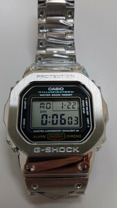 G-SHOCK DW-5600E スピード 海外モデル メタルカスタム シルバー