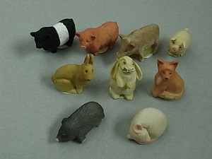 Lammermuir DESIGNS　ミニマルズ　動物９体　（ウサギ・ネズミ・モグラ・キツネ・イノシシ・ブタ）