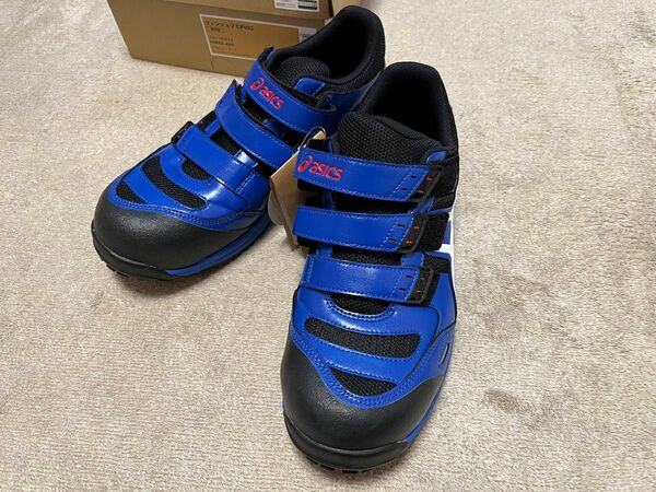 アシックスワーキング 安全靴 作業靴 ウィンジョブ CP102 青/白 26.5