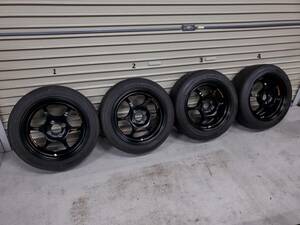 ●Black Racing ブラックレーシング PRO N1 15×7J +38 4H PCD100 ＞ 15インチ タイヤ ホイール 4穴 ロードスター シビック 