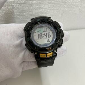 ★☆ CASIO/カシオ PRO TREK/プロトレック 3246 PRG-240 メンズ 腕時計 防水 ブラック スポーツ　現状品＃2300☆★