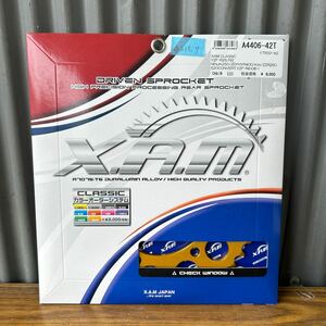 ゼファー400 ニンジャ250 YZF R25/R3 ZZR250 YZFR6 520コンバート　XAM製　クラッシック　アルミリアスプロケット　新品　520-42T(△219.7)