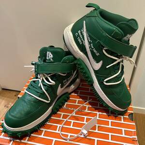 OFF-WHITE NIKE AIR FORCE 1 MID SP LTHR DR0500-300 オフホワイト GREEN 送料込