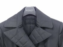 FOXEY 中綿入りシルクジャケット 40 ブラック 24358_画像6