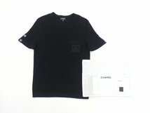 未使用 新作 CHANEL ニットトップス 38 ブラック コットンBLEND ココマーク クローバー P76981 国内購入 '24年商品_画像5