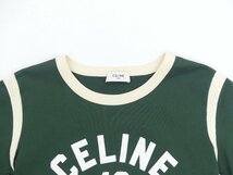 CELINE Tシャツ XS グリーン コットン '22年商品 A671Q 2X97_画像3