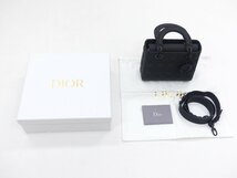 Sランク Dior レディディオール My ABCDiorバッグ スモール オールブラック カナージュウルトラマットカーフ '21年国内購入 M0538SLOI_M989_画像9