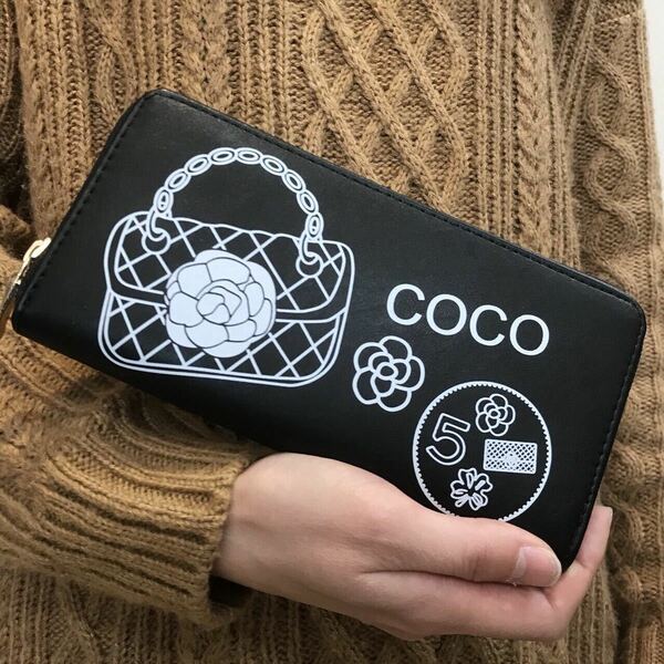 ★coco ★ デザイン財布 プチプラ☆ レディース プレゼント 長財布 誕生日 人気 おすすめ 財布 バッグ　coco