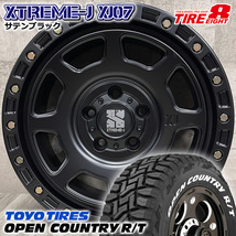 即納 デリカD:5 エクストレイル 225/70R16 TOYO オープンカントリー R/T XTREME-J XJ07 16×7.0J+35 5/114.3 黒 タイヤホイール4本セット_画像1