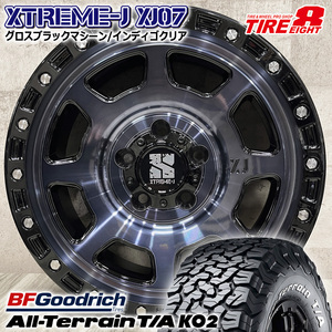 即納 デリカD:5 エクストレイル 225/70R16 BFGoodrich KO2 XTREME-J XJ07 16×7.0J+35 5/114.3 BKIC グッドリッチ タイヤホイール4本セット