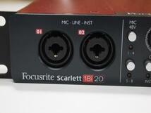 S2474 100 Focusrite/フォーカスライト Scarlett 18i20 USBオーディオインターフェース_画像6