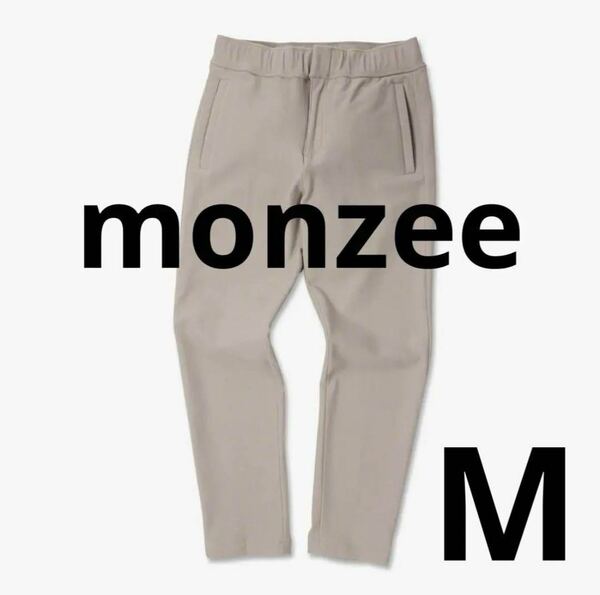 モンジー monzee メンズ　パンツ　ストレッチ　M ベージュ　グレー　ズボン　ヘッドカバー　ロバ　レア　ゴルフウェア