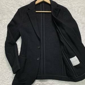 【美品・S〜M】MACKINTOSH PHILOSOPHY マッキントッシュフィロソフィー ウール ニット テーラード ジャケット ブラック メンズ ストレッチ