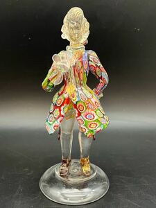 ベネチアンガラス人形　置物　オブジェ　刻印有　お宝かも ヴィンテージ　アンティーク　16668 U60