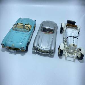 1/18 ミニカー 3点 CHEVROLET Mercedes Benzシボレー メルセデス・ベンツ Corvette 300 SL SSK ブラーゴ burago 箱無 ジャンク イタリア製