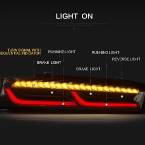 処分品 VLAND 日本仕様車両ディーラー車 カマロ LT RS SS LED テール ランプ 流れる ウインカー camaroの画像4