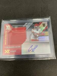 2020 panini XR Clyde edwards-helaire jersey auto直筆サインカード