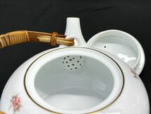 【C815】美品 希少品 大倉陶園 OKURA 茶器セット 急須 湯呑み 五客セット バラ 陶器製 高級食器 ブランド_画像4